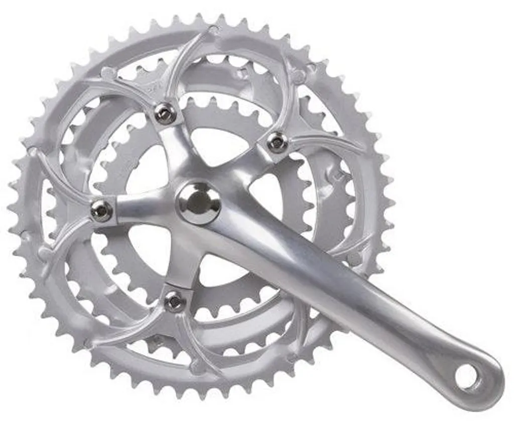 Pédalier Triple Plateau Route M-Wave Race en Aluminium pour Vélo 8V