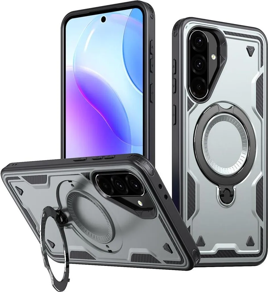Cover Honor X6A Shockproof Rosa TPU + Supporto Magnetico Anello