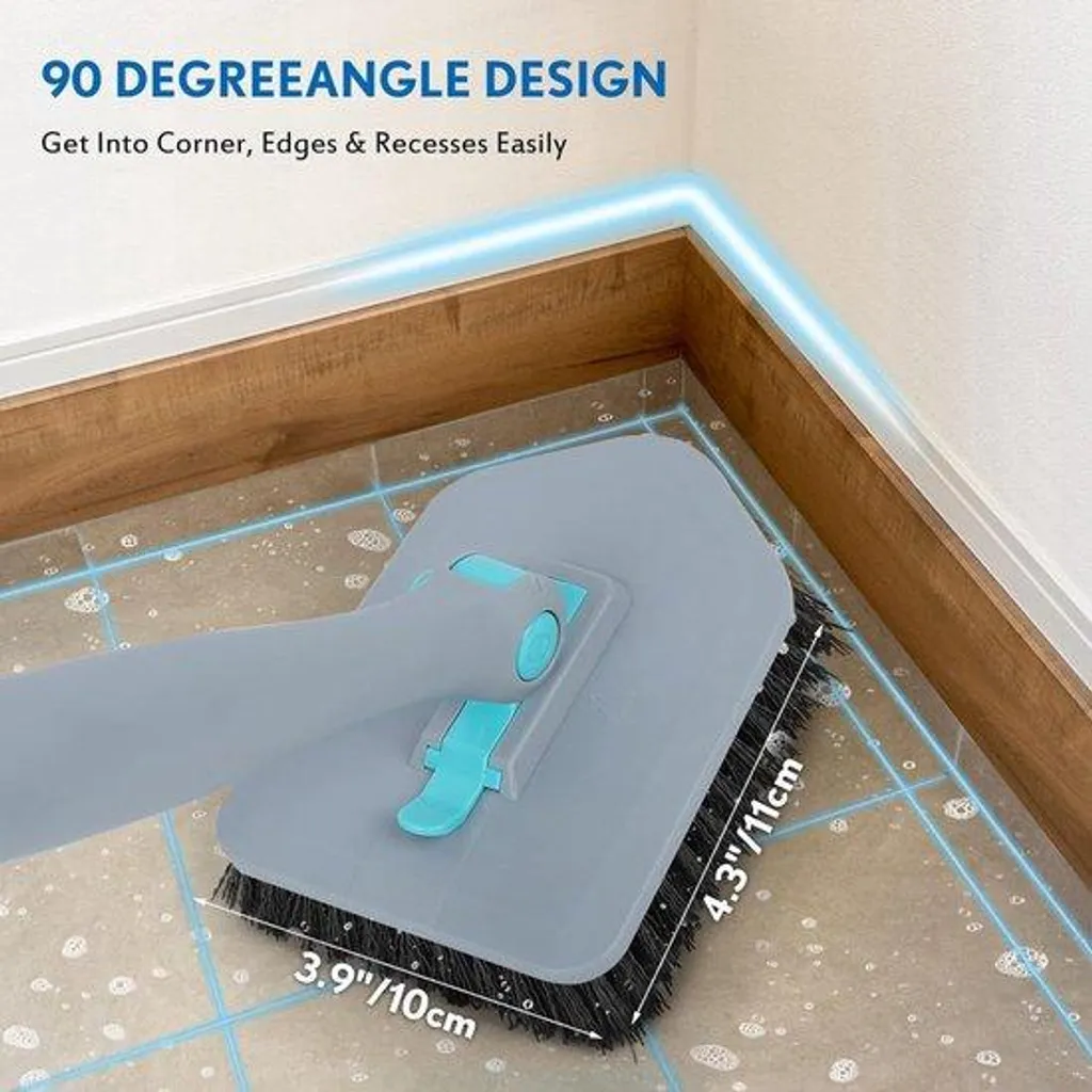 Brosse de nettoyage à têtes interchangeables Schrober grise multifonction