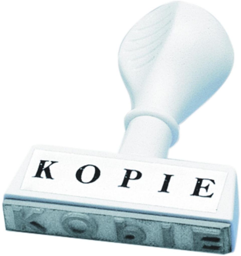 WEDO Textstempel KOPIE 19324 45mm Kunststoff weiß Produktbild 