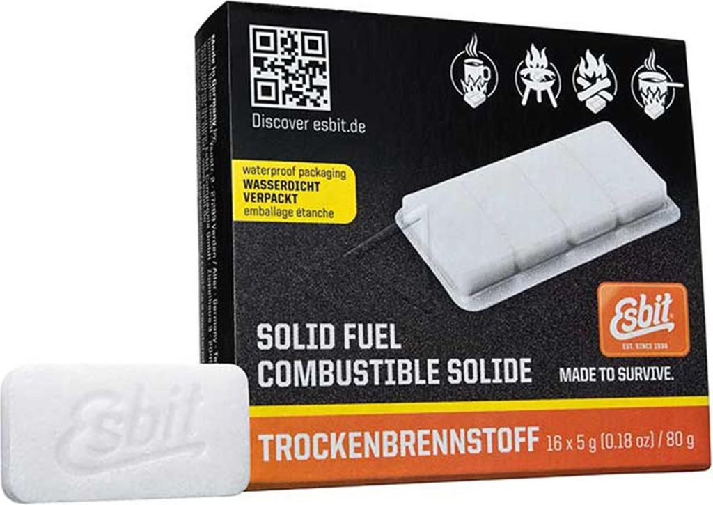 ESBIT Pastilles de combustible sec 16x5g - solid fuel - Image du produit 