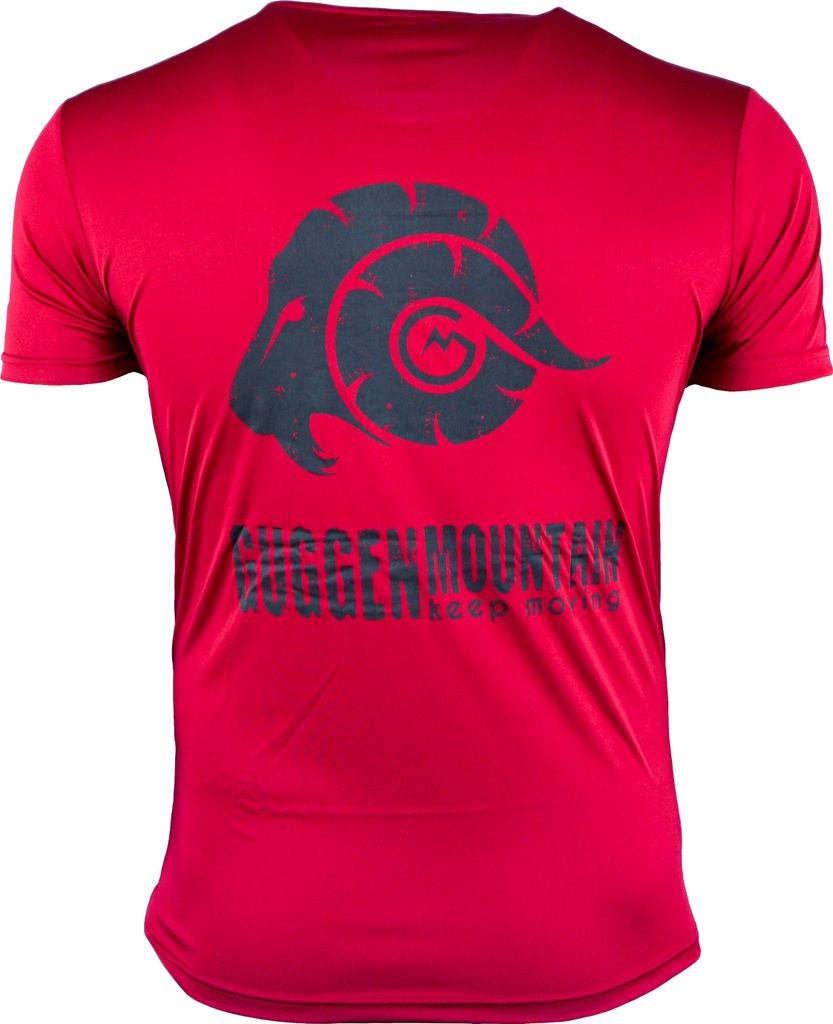 GUGGEN MOUNTAIN Herren Funktiosshirt Funktionswäsche Funktions T-Shirt Sport Outdoor Aktivitäten Schnelltrocknend Kurzarm Atmungsaktive Rot 3XL