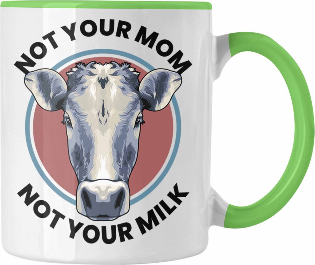 Trendation - Veganer Geschenk Lustige Tasse Vegetarier Geschenkidee Tasse Lustig für Geschenkset oder Geschenkbox Vagenerin Not Your Mom Not Your ...