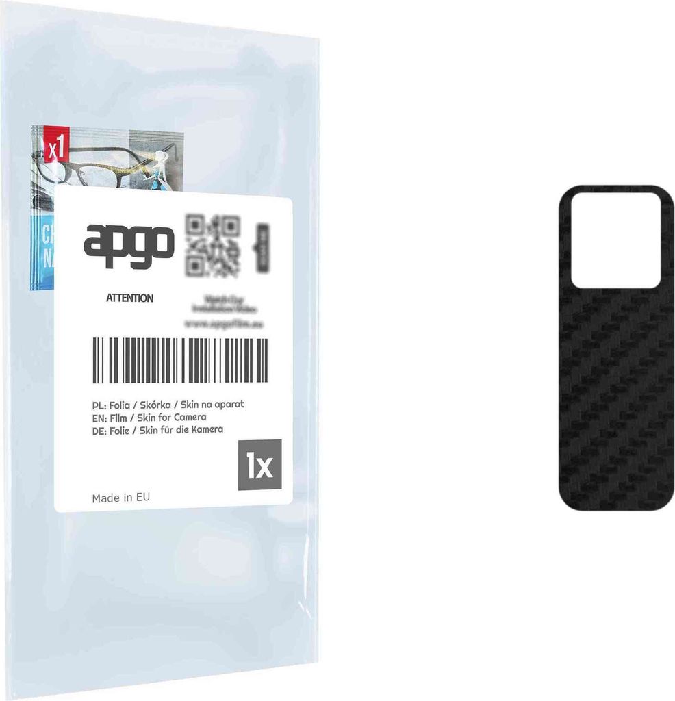 apgo Objektivschutz-Folie, Kameraschutz kompatibel mit LG K8, Carbon-Imitation, Rückseite Schutzfolie für Kamera-Insel, Hinten Folie, kratzfest, ...