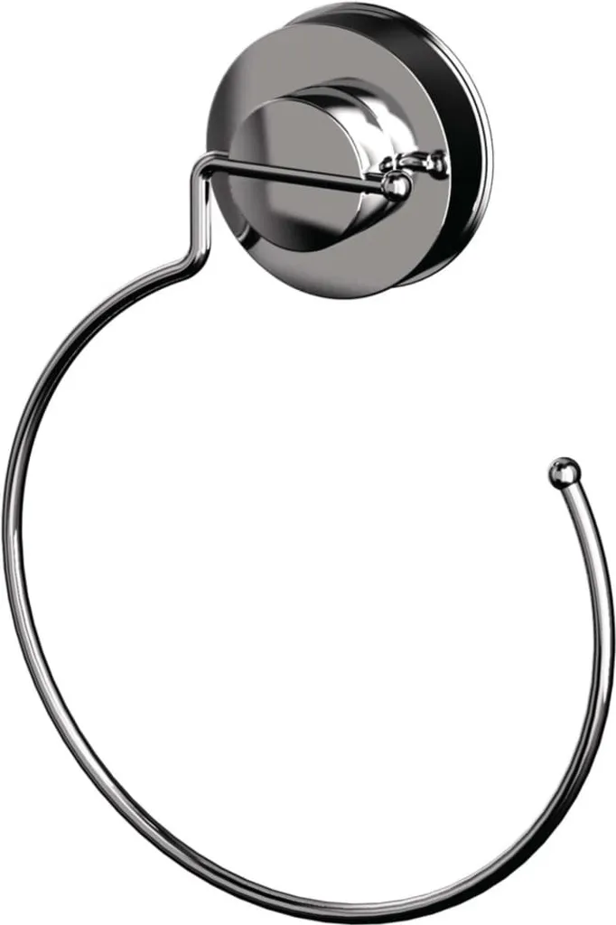 Support serviette anneau RIDDER fini chrome : fini le linge qui glisse