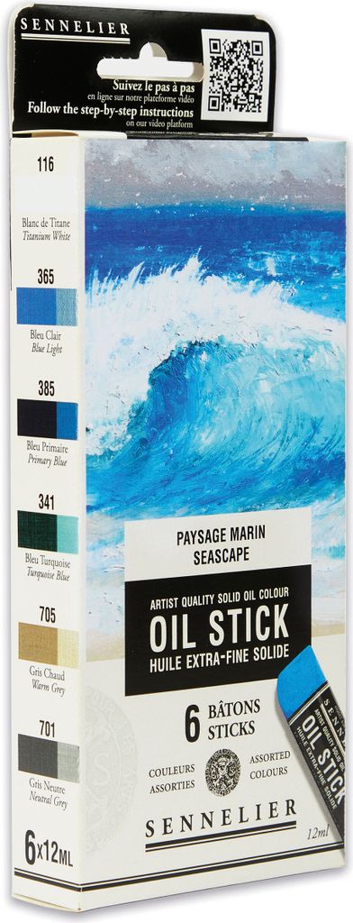 Sennelier Set mit 6 Mini Oil Sticks - Seelandschaft - N130116.04