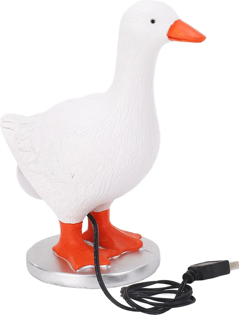 Lampada a forma di uovo di anatra, tavolo 3D, luce notturna realistica in resina sintetica, divertente, con Butt-Weiß