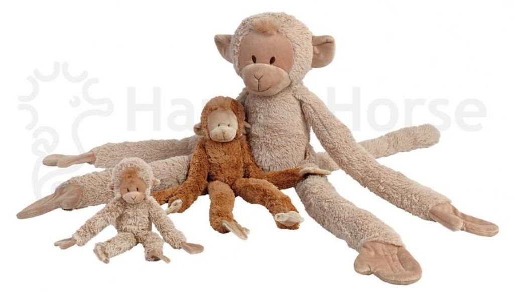 Happy Horse Doudou singe suspendu 85cm - beige peluche Image du produit 