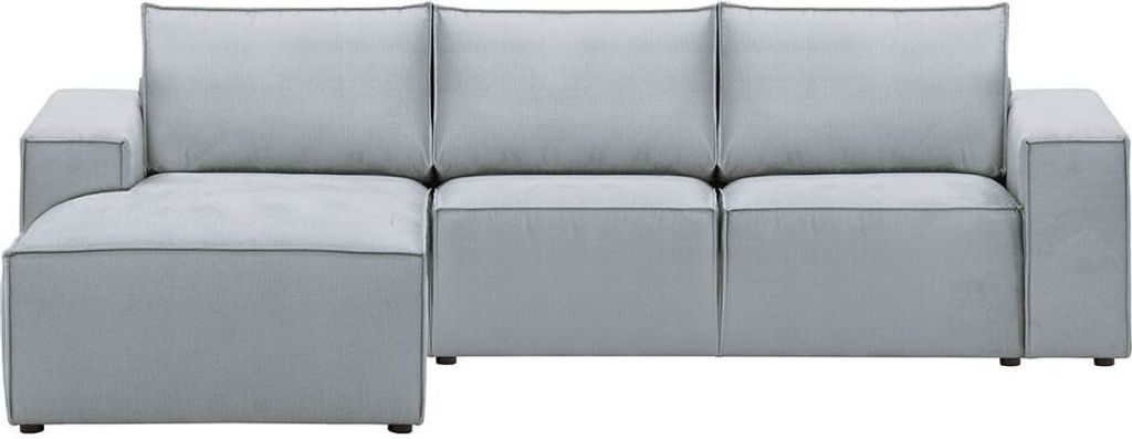SLF24 - Linksseitiges Ecksofa Charles - aschbraun - Fancy 96
