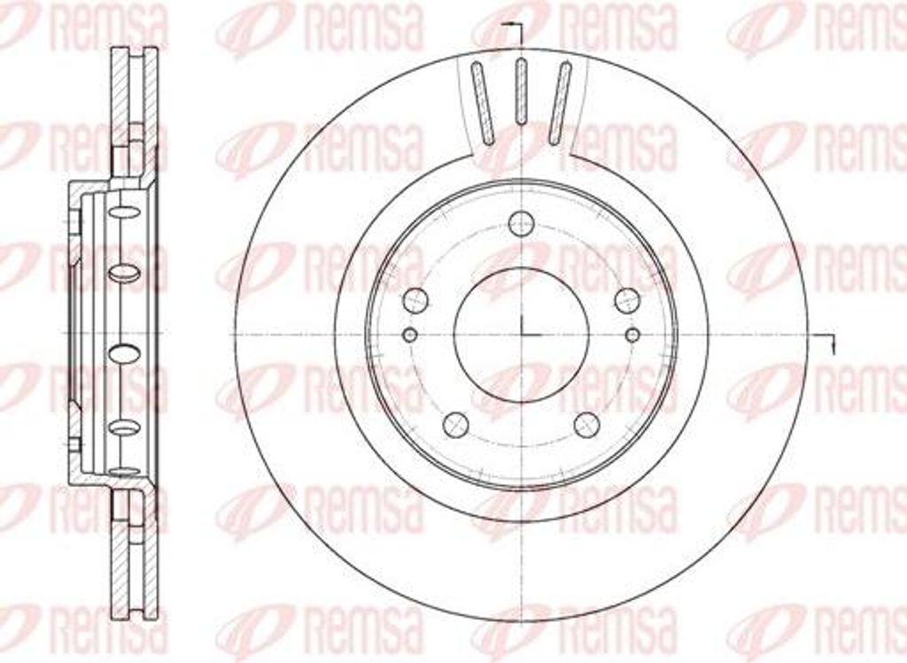 REMSA 6896.10 Bremsscheibe OE 1606375780 kompatibel mit C-Crosser, Lancer, Outlander, 4007