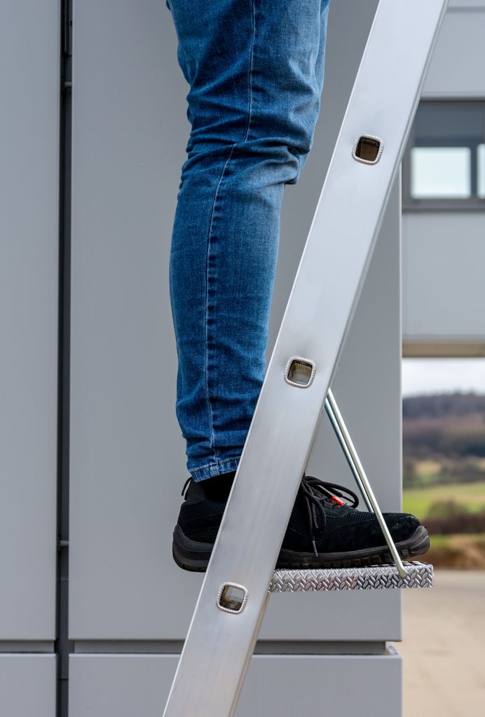 Krause Einhängepodest für Sprossenleitern, EN 131, 250 x 250 mm 122063 (Tritt)