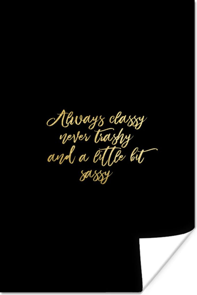 MuchoWow Poster Zitate - Gold - Briefe 80x120 cm - Papierdruck