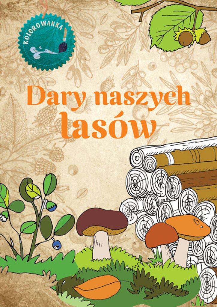Dary naszych lasów. Kolorowanka - Kinga Kulawiecka (Bildungsbuch für Kinder auf Polnisch)