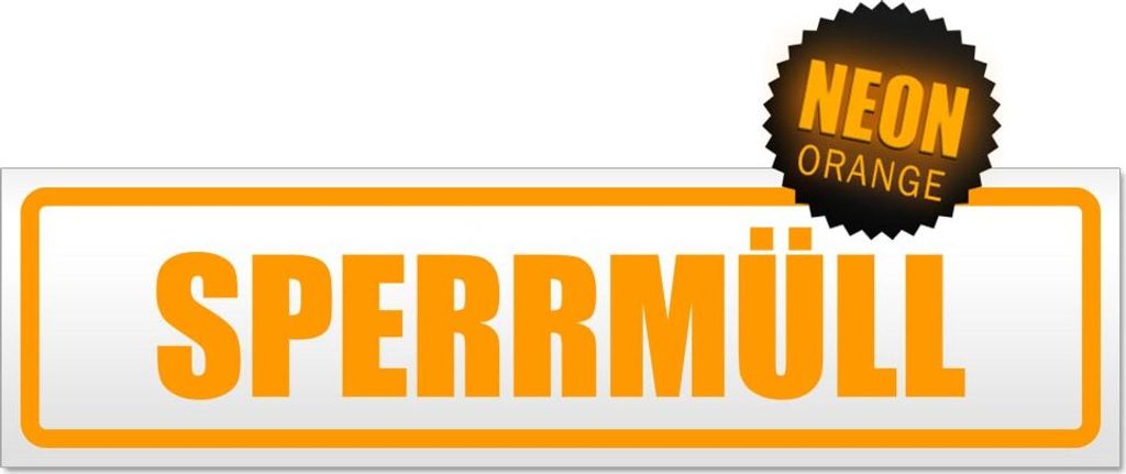 Sperrmüll Magnetschild Schild magnetisch