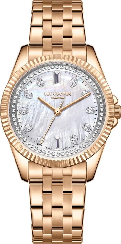 Montre Femme Or Rose Lee Cooper LC08033.420 - Cadran Brillant et Élégant