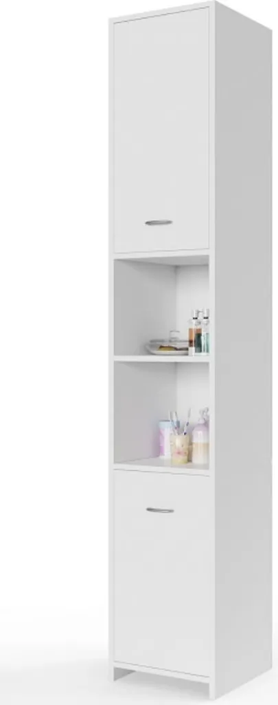 Mobiletto Bagno Alto CASARIA 180x30x30 | Arredo Bagno Salvaspazio Bianco - 18