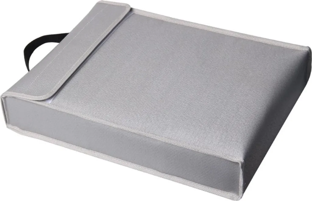 Sacoche ignifuge pour documents et ordinateur portable, format A4, Noir