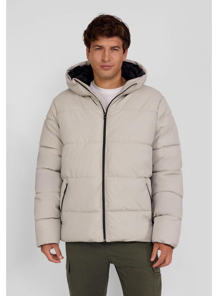 Minoti Winterjacke wattiert Kapuze Beige Gr. Large für Jungen