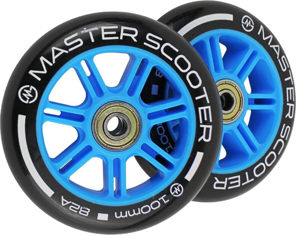 Ersatzräder für Roller MASTER Stunt 100 mm, blau Produktbild 