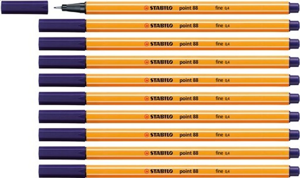 Fineliner - STABILO point 88 - 10er Pack - nachtblau