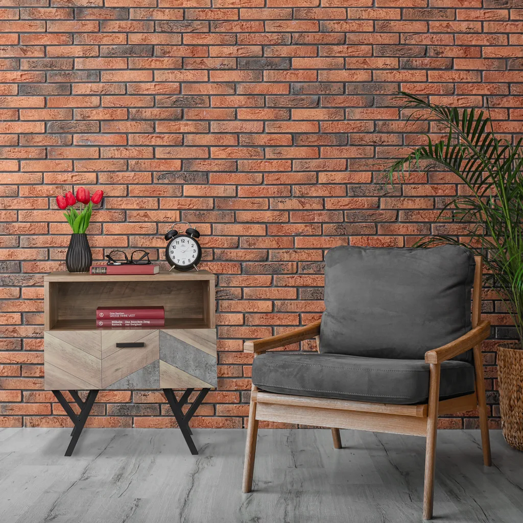 Table de nuit industrielle Relaxdays compacte pour gagner de l'espace