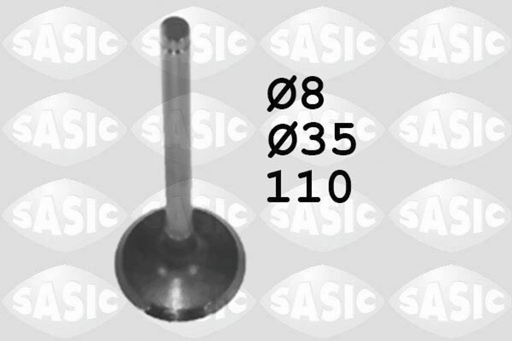SASIC 4000911 Einlassventil für RENAULT CLIO II (BB0/1/2, CB0/1/2) Ø35mm-Teller Ø8mm-Schaft