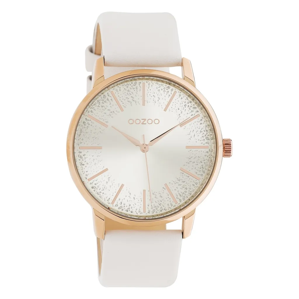 Oozoo orologio da polso in pelle bianca C10715 Orologi da donna analogici al quarzo UOC10715