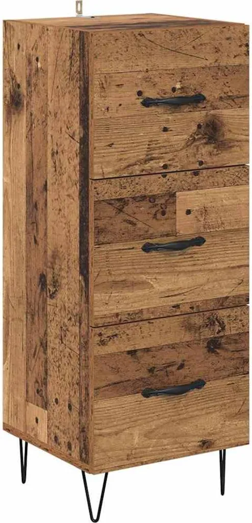 SYFAX™ Credenza Legno vecchio 34 x 34.5 x 90 cm Legno multistrato