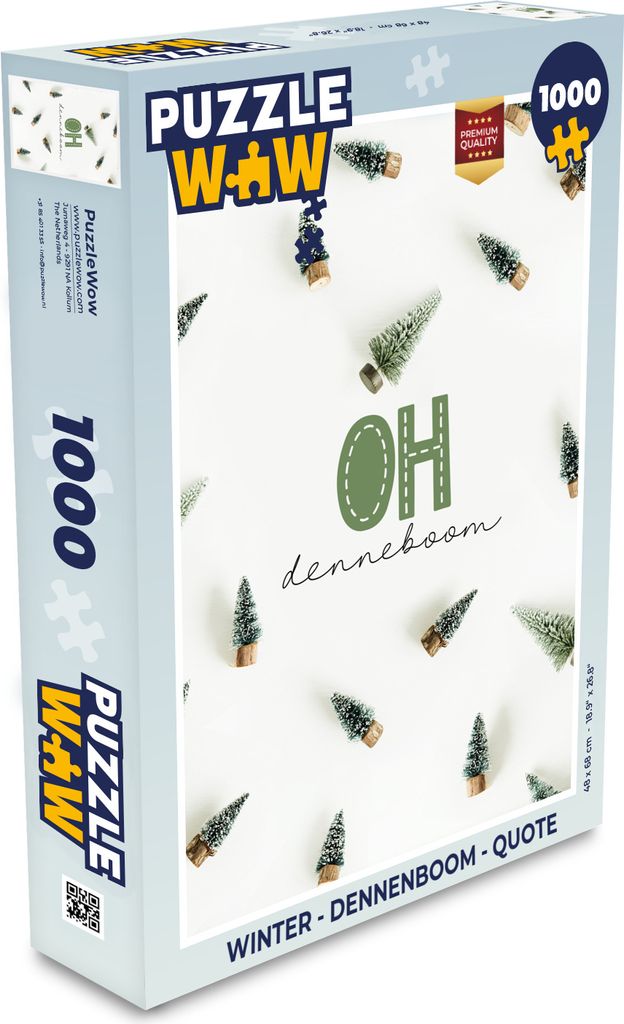 MuchoWow Puzzle 1000 Teile Winter - Tannenbaum - Zitat - Spielzeug - Alt und Jung - Spiele - Puzzeln