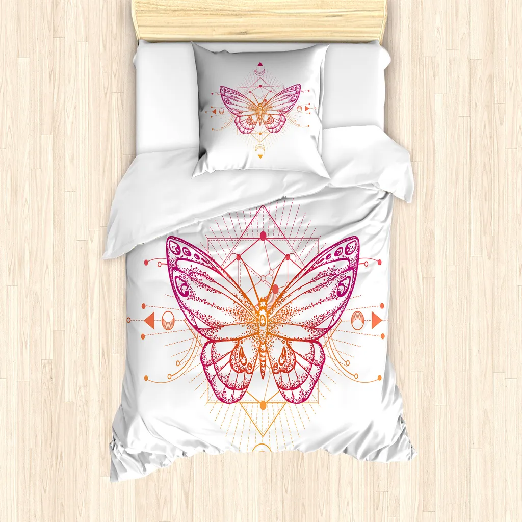 Copripiumino 135x200 ABAKUHAUS Boho Magenta Antiacaro Lavabile