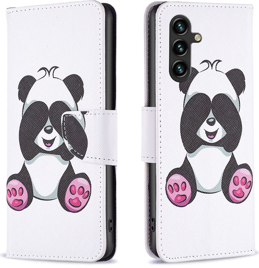 Für Samsung Galaxy A15 Kunst-Leder Book Handy Tasche Motiv 3 Hülle Etuis Schutz