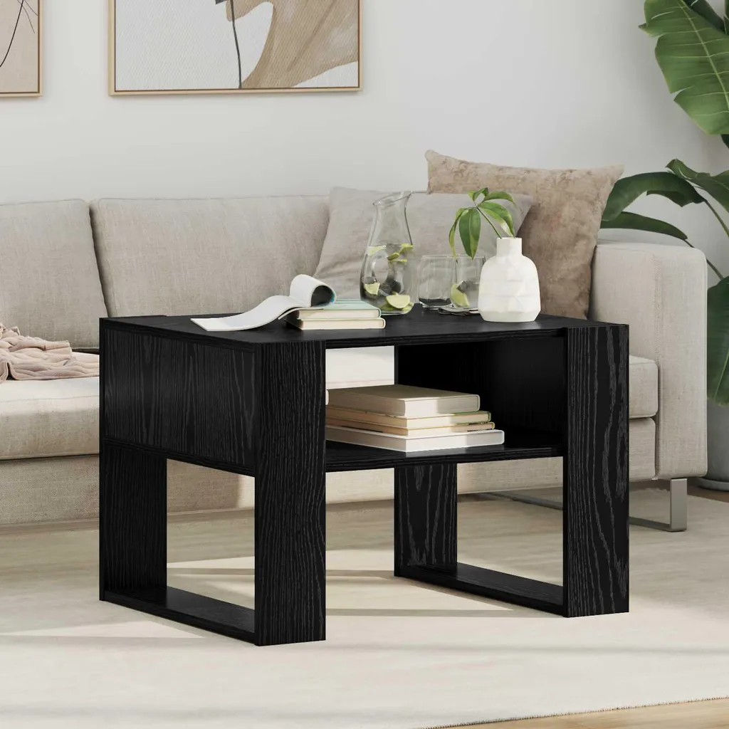 Maison Exclusive Tavolino 66x53x45 Materiale Ligneo Nero Rovere