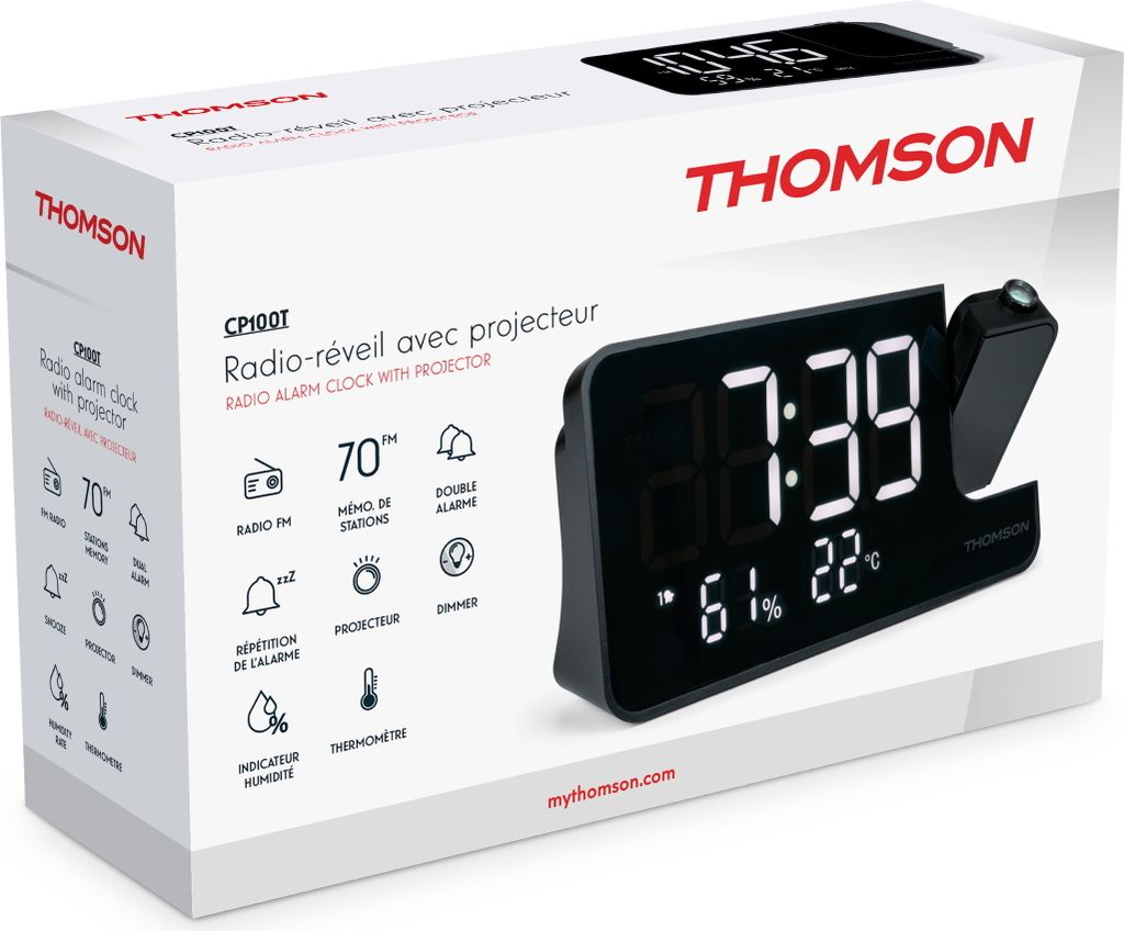 Thomson Radiowecker CP100T UKW/FM Radio Projektion der Produktbild 