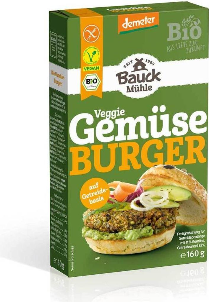 Bauckhof Veggie Gemüse Burger demeter 160g Produktbild 