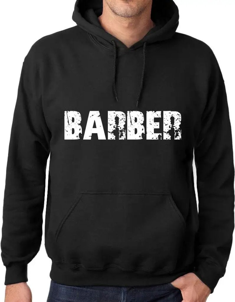 Uni Grafik Kapuzen-Sweatshirt Barbier – Barber – Öko-Verantwortlich Vintage Jahrgang Langarm Hoodies Pullover Geburtstag Geschenk Mann Frau