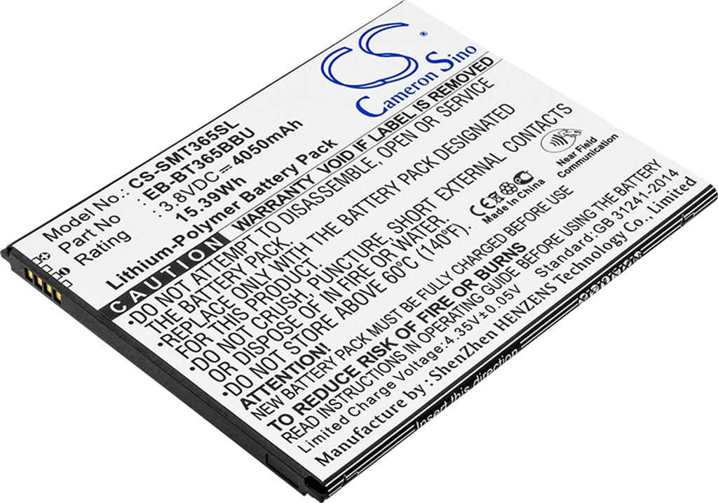 TECHTEK Akku Kompatibel mit [Samsung] Galaxy Tab Active, Galaxy Tab Active 2, Galaxy Tab Active 2 8.0, Galaxy Tab Active 2 8.0 LTE, Galaxy Tab Active