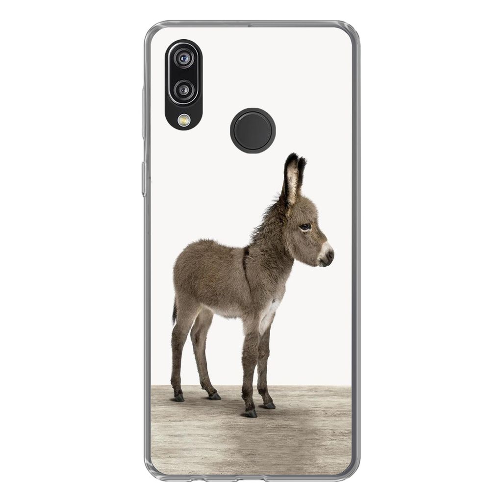 MuchoWow Handyhülle Schutzhülle Hülle für Huawei P20 Lite (2020) Esel - Tiere - Kinder - Niedlich - Mädchen - Jungen Silikon Softcase Handy ...