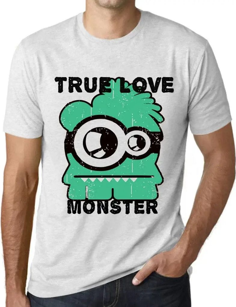 Herren Grafik T-Shirt Wahres Liebesmonster – True Love Monster – Öko-Verantwortlich Vintage Jahrgang Kurzarm Lustige Druck Geburtstag Geschenk...