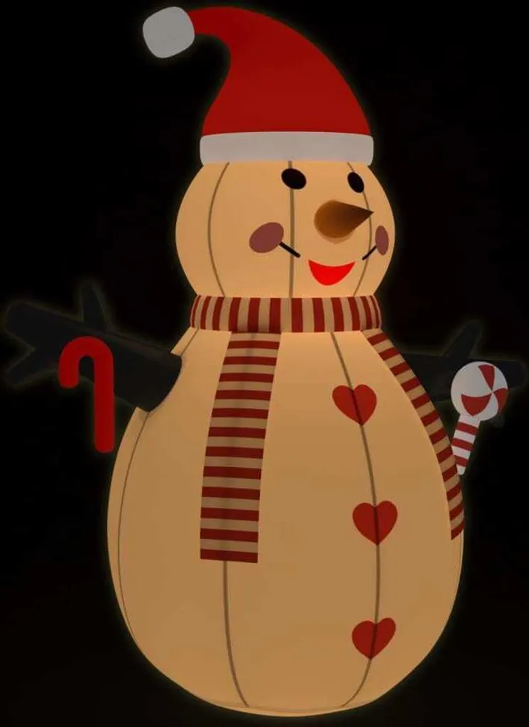 Bonhomme de neige gonflable 360 cm stable et rapide à installer LED