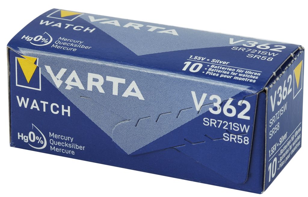 Varta SR721 SW/SR58/V362 1BL, Einwegbatterie, SR58, Produktbild 