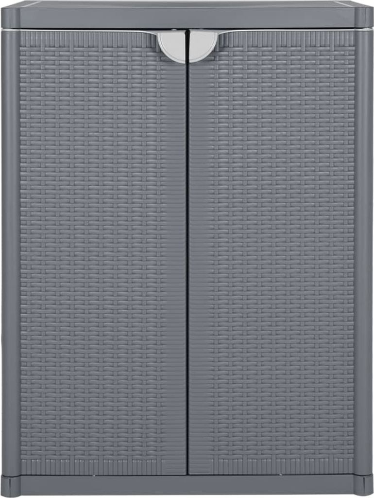 vidaXL Szafka ogrodowa szara 65x45x88 cm PP o wyglądzie Zdjęcie produktu 