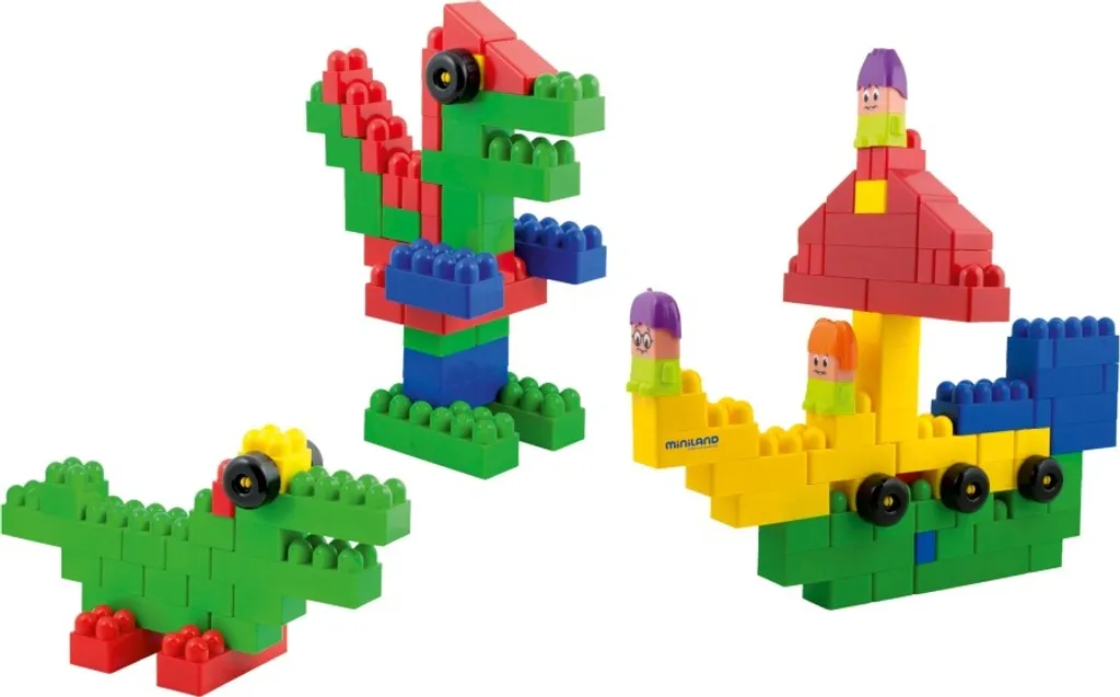 Jeu de construction premier âge Miniland Super Blocks avec 96 briques