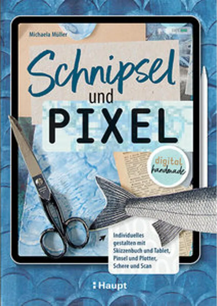 Livre de loisirs créatifs Schnipsel und Pixel pour collage enfant et adulte