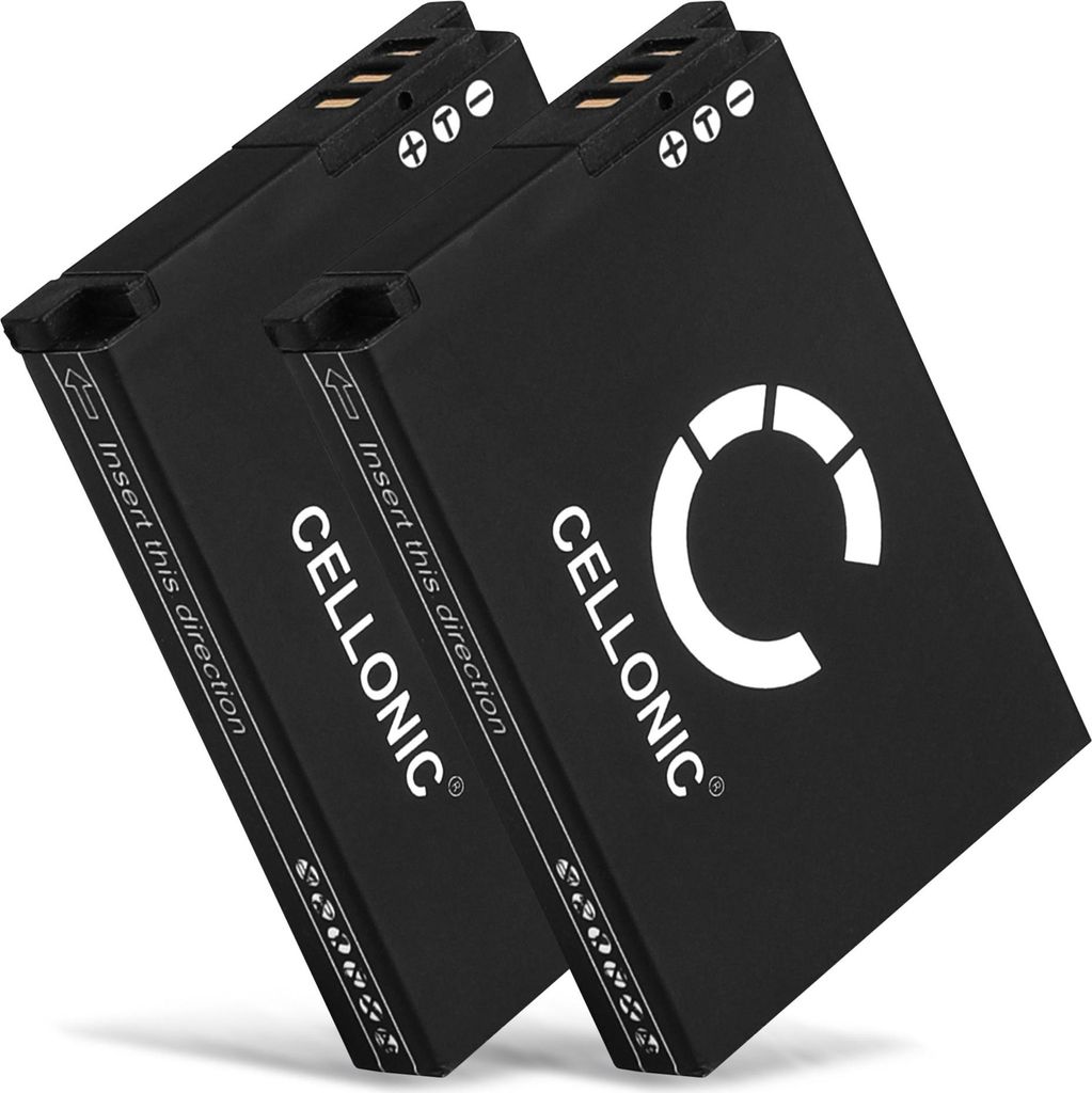 CELLONIC 2x Akku für Kamera Kompatibel mit Samsung WB150 / WB150F, WB800F, WB350F, SLB-10A - (1050mAh, 3.7V)