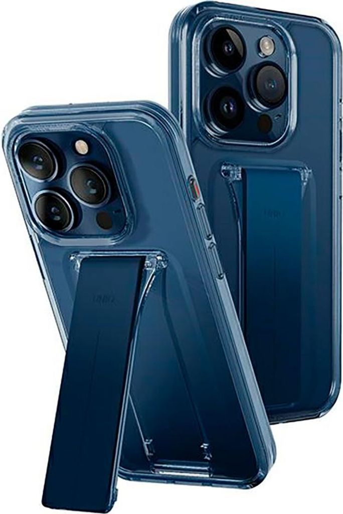 Uniq Etui Heldro Halterung mit Stand Iphone 15 Pro Max 6.7 Niebieski/Ultamarine Deep Blue
