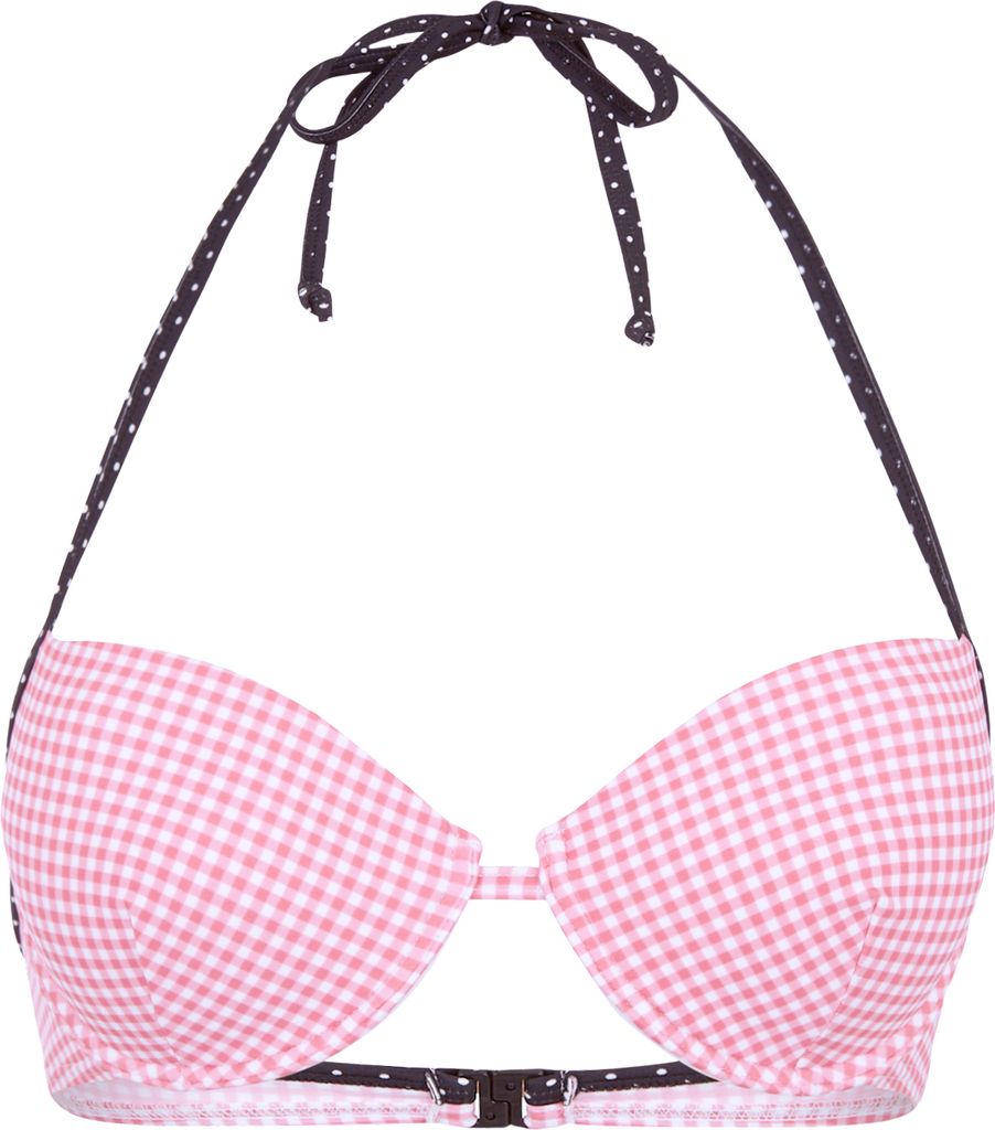 Buffalo Push-Up-Bikini-Top rosa-schwarz Größe 40 Cup AA