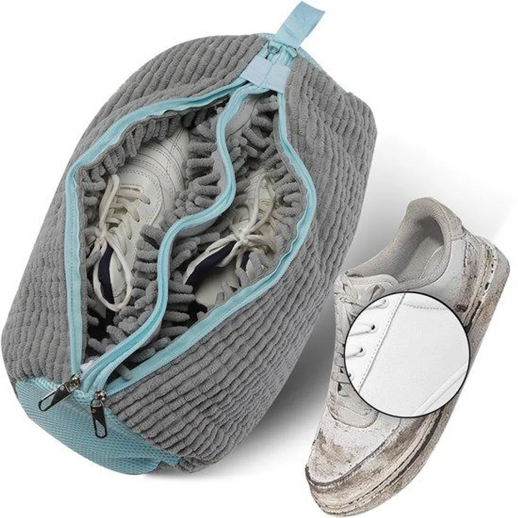 Sac à chaussures double fermeture éclair renforcé pour lavage machine