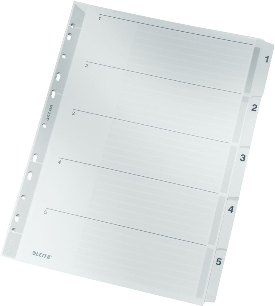 Leitz 4323-00-00 4323 Indeks numeryczny - 1-5, A4, karton, Zdjęcie produktu 
