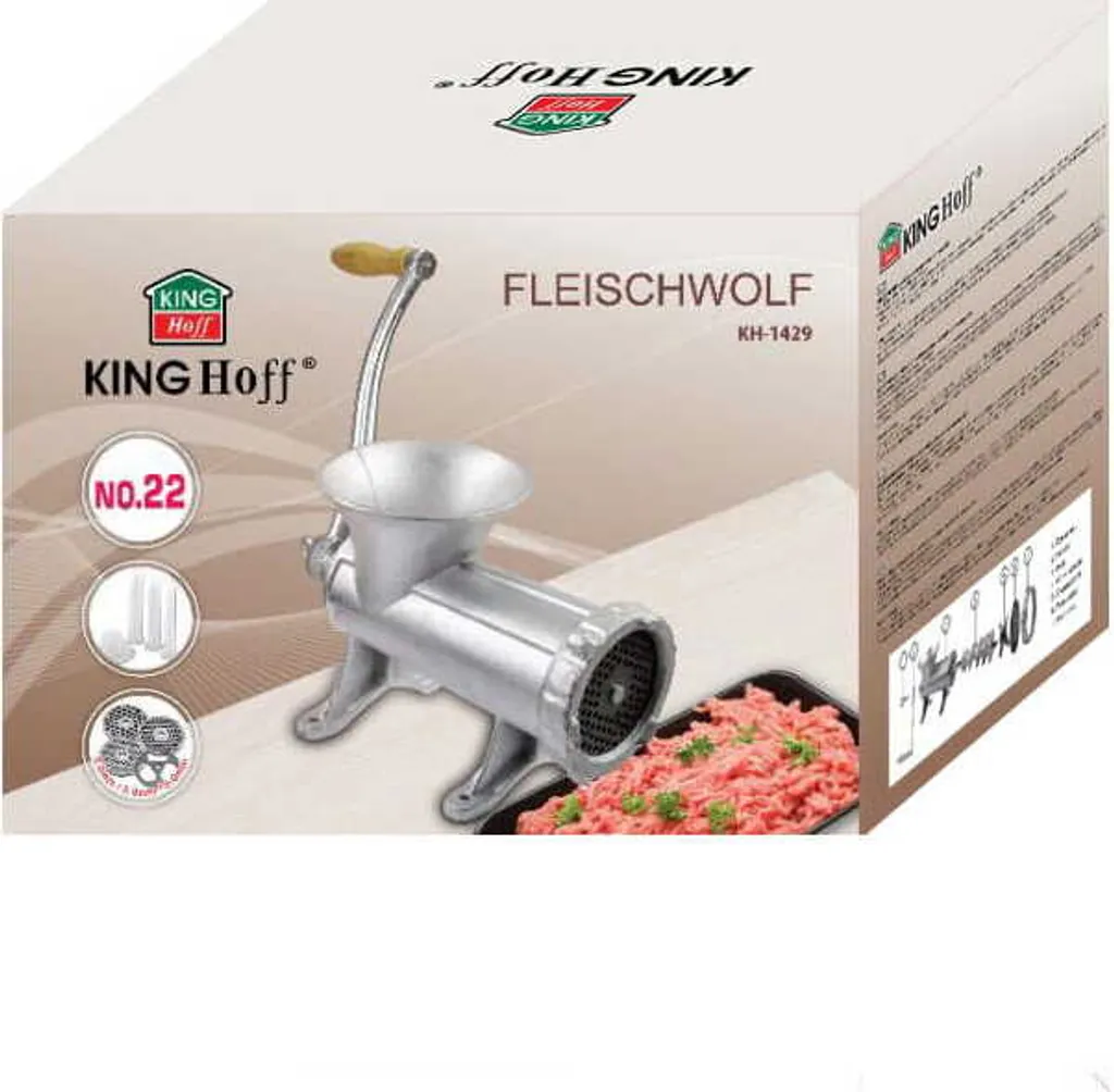 Hachoir à viande en fonte #22 Kinghoff KH-1430 de qualité