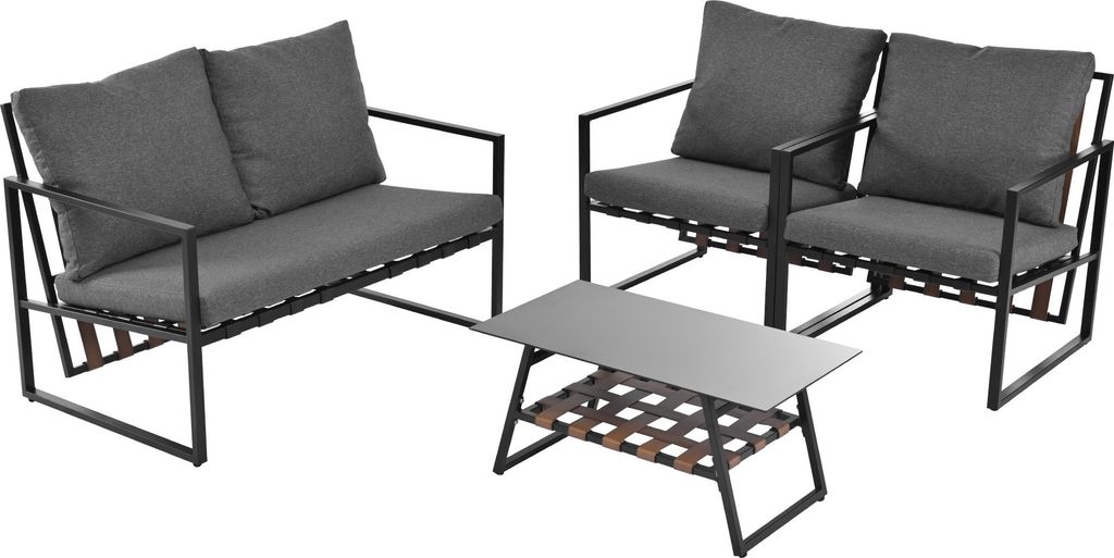 Flieks Gartenmöbel Set 4-tlg, Balkonmöbel Set für 4 Produktbild 5